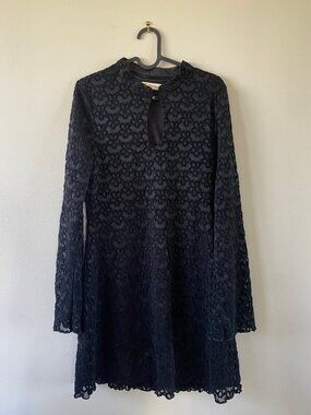 Floral Lace Velvet Mini Dress